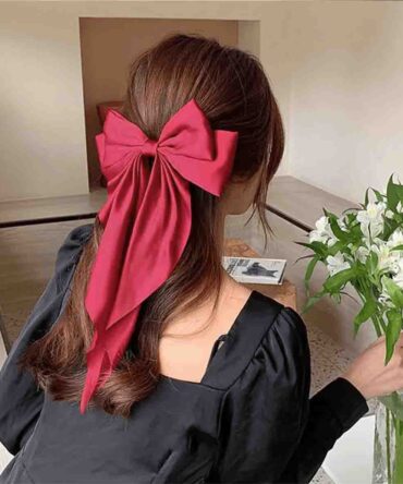 DoryBox - Large Bow Hairpin Summer Chiffon Big Bowknot Stain