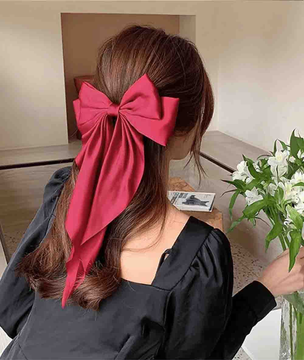 DoryBox - Large Bow Hairpin Summer Chiffon Big Bowknot Stain